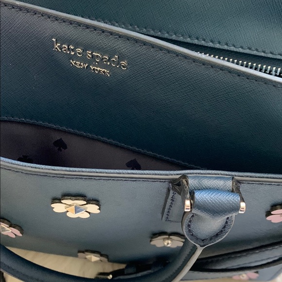 Kate Spade Blue and Purple Satchel with Silver Hardware - Picture 9 of 11